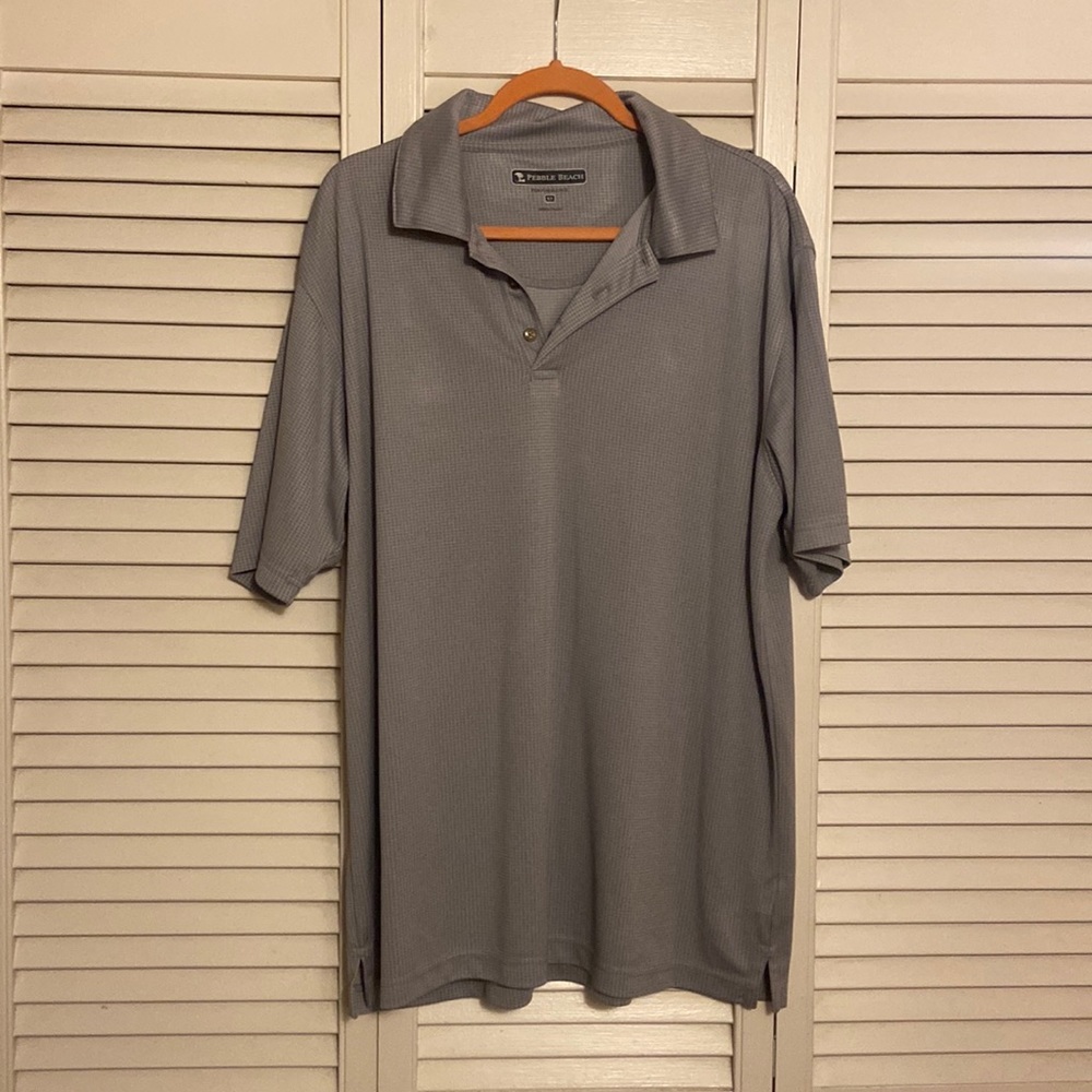 Pebble Beach Performance golf shirt grey and white in excellent condition